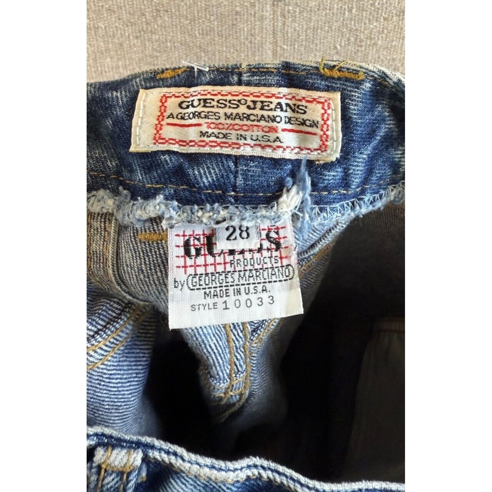 VTG 1980's Guess Jeans Mom High Waisted Sz 28 Denim USA *Runs Small 28 - Picture 2 of 9